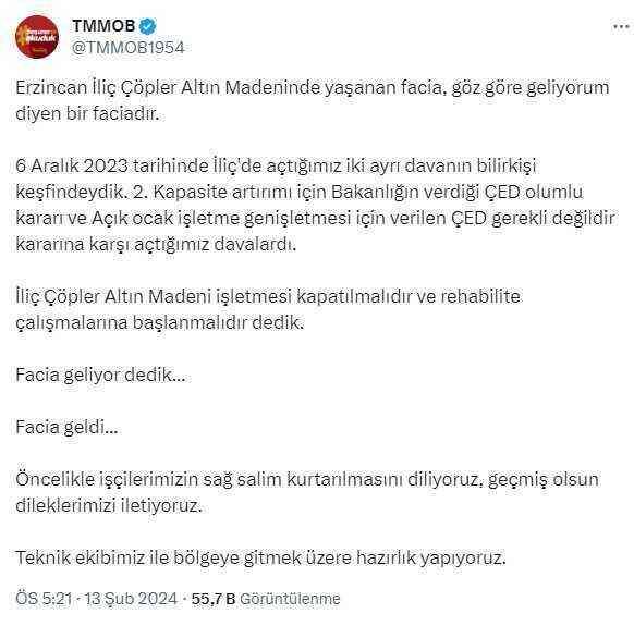 Erzincan'da işçilerin göçük altında kaldığı madeni işleten Anagold Madencilik'in sicili kabarık çıktı