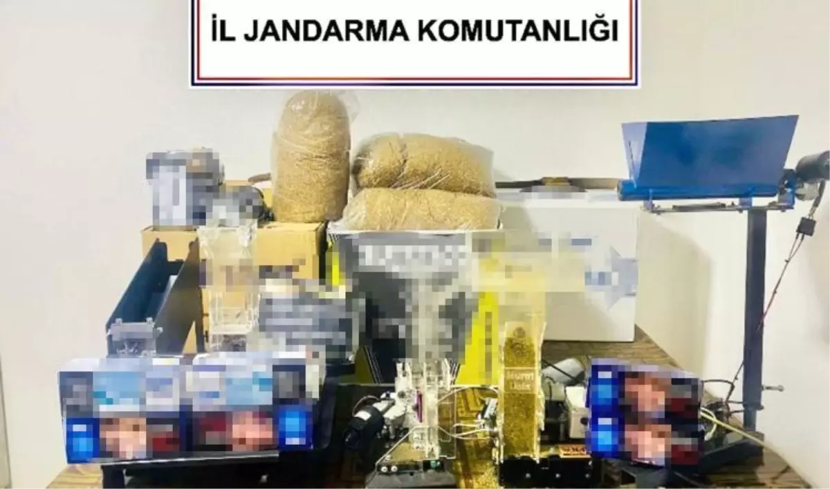 Fethiye\'de Kaçak Sigara Üretimi Yapan Şahsın Evine Operasyon