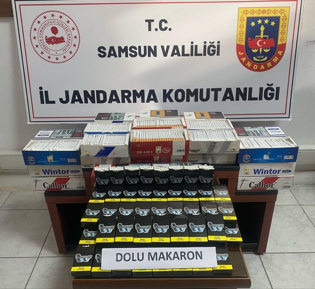 Samsun\'da 7 Bin 300 Makaron Ele Geçirildi