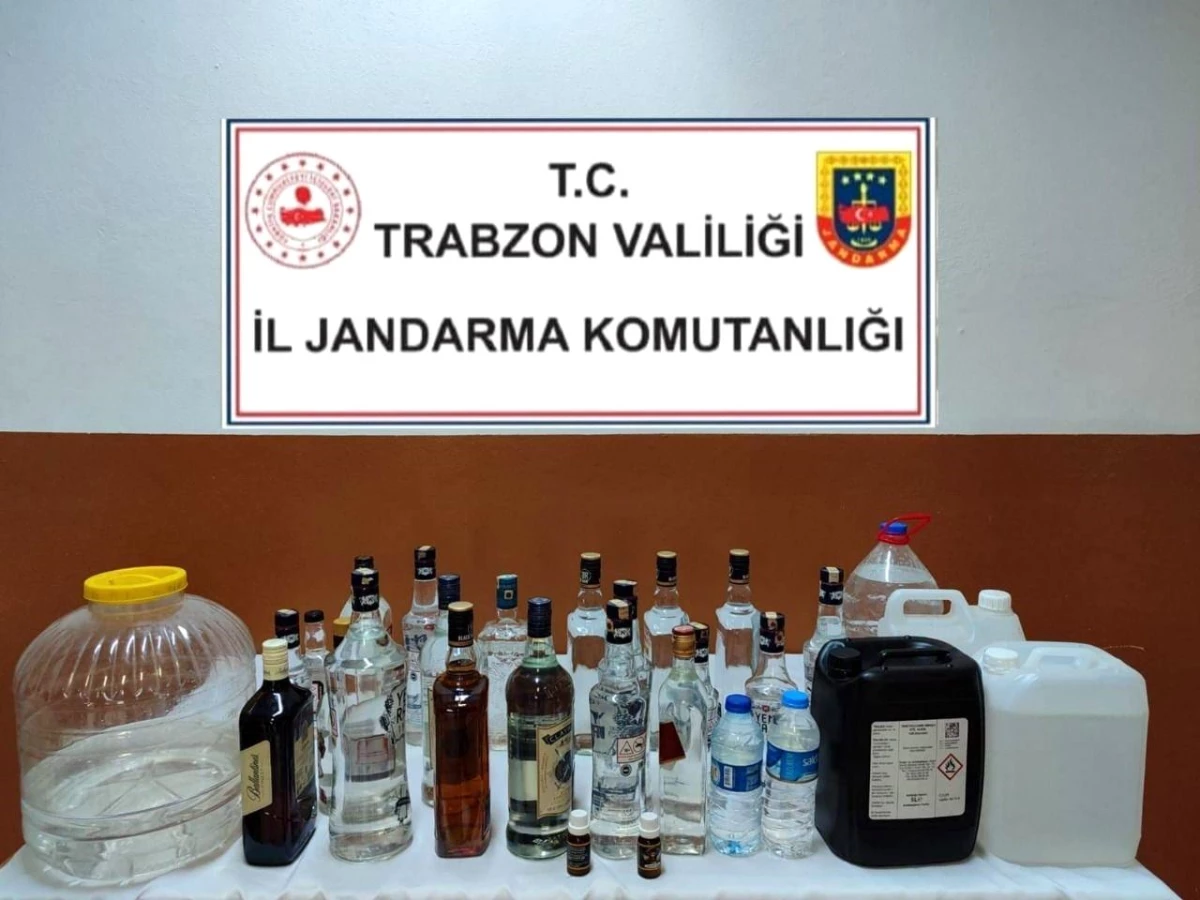 Trabzon\'da sahte alkollü içki imal eden şahıs gözaltına alındı