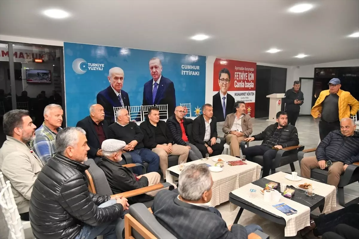 Sivil toplum kuruluşları ve siyasiler Cumhur İttifakı Fethiye Seçim Koordinasyon Merkezi\'ni ziyaret etti