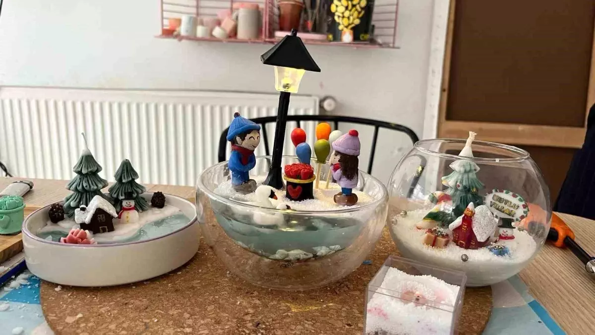 Bolu\'da Girişimci Merve Karakaya, Mum Yapımında Siparişleri Yetiştiremiyor