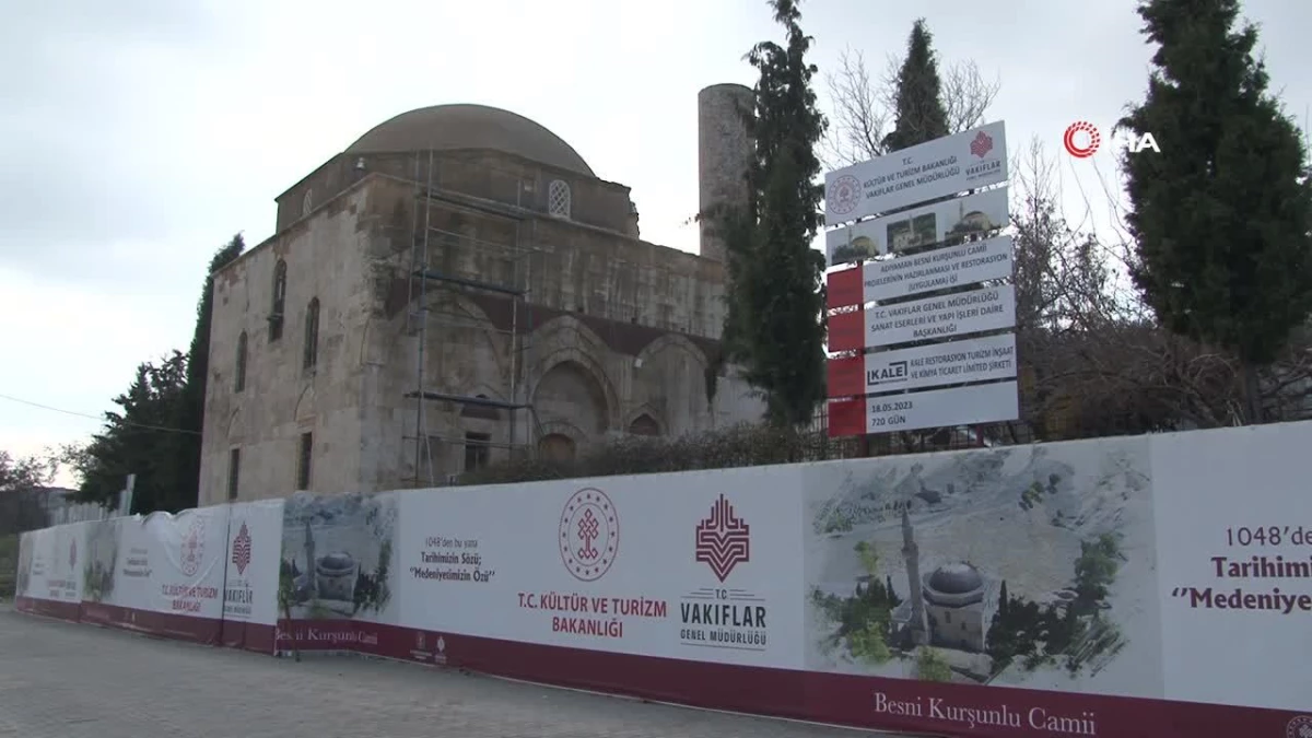 Tarihi Kurşunlu Camii\'nde restorasyon hızla ilerliyor