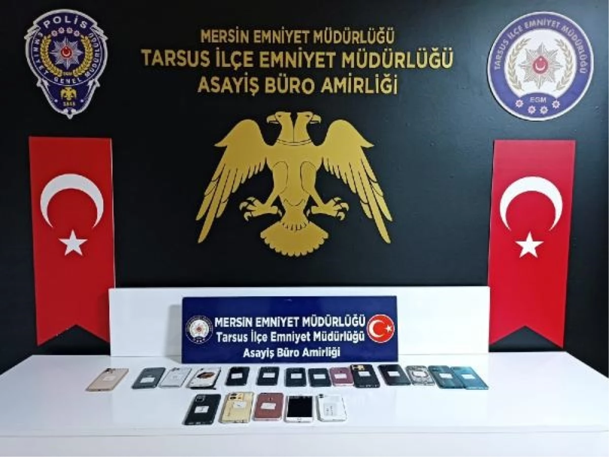 Tarsus\'ta cep telefonu hırsızı yakalandı, 19 telefon ele geçirildi