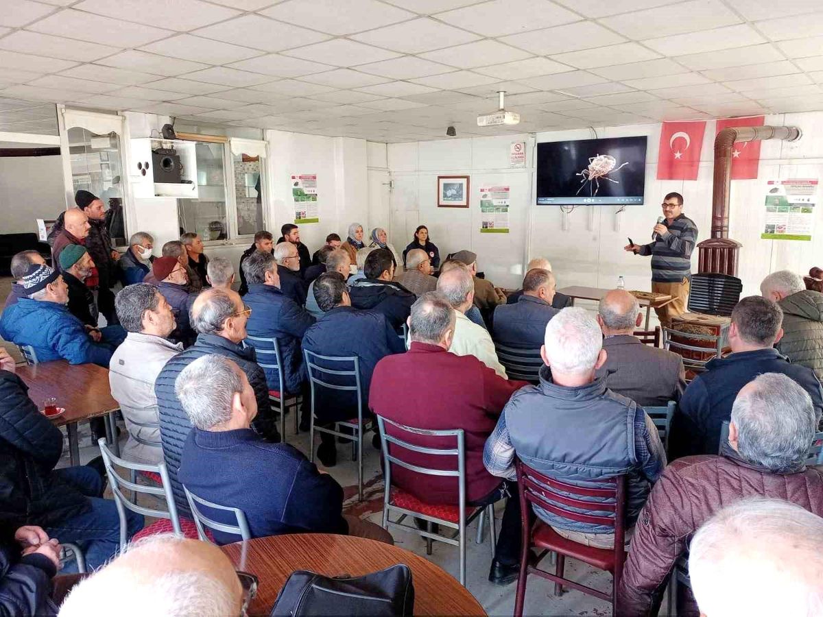 Düzce Tarım ve Orman Müdürlüğü, çiftçilere kahverengi kokarca zararlısıyla mücadele yöntemlerini anlattı