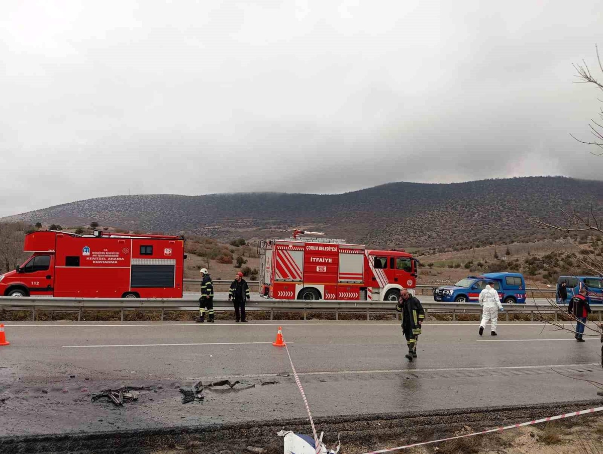 Çorum\'da Otobüs Alevlere Teslim Oldu: 2 Ölü, 5 Yaralı