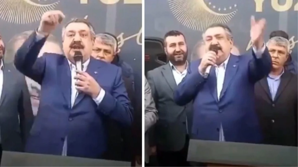 Konya\'da Cihanbeyli Belediye Başkanı Mehmet Kale, vatandaşlara hitap ederken ağzını bozdu