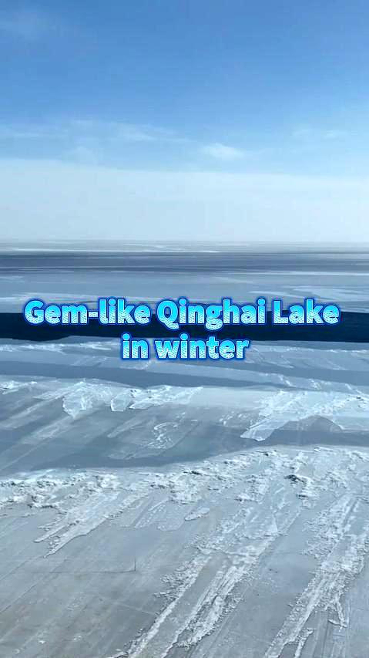 Donmuş Qinghai Gölü\'nden Masalsı Manzara