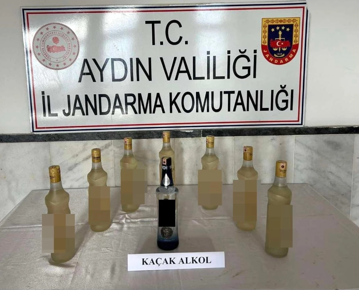 Aydın\'da Şüpheli Şahsın Evinden 8 Şişe Kaçak Alkol Ele Geçirildi