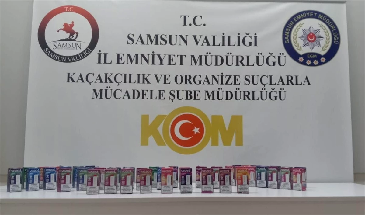 Samsun\'da gümrük kaçağı 49 elektronik sigara ele geçirildi