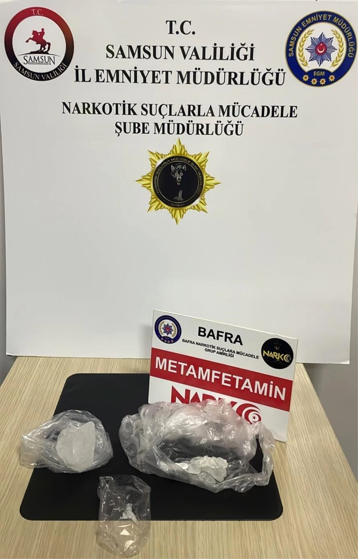 Samsun\'un Bafra ilçesinde 104,21 gram uyuşturucu madde ele geçirildi