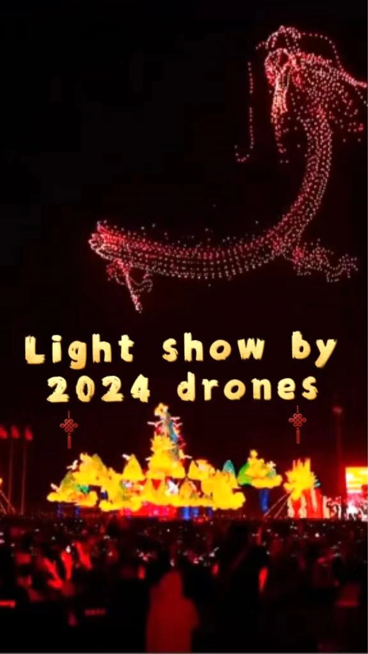 Çin\'de Ejderha Yılı kutlamalarında drone gösterileri
