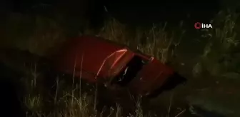 Kontrolden çıkan otomobil sulama kanalına düştü: 2 yaralı