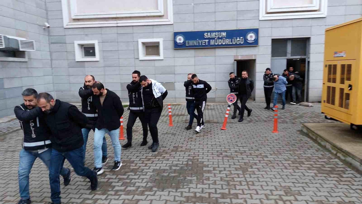 Samsun\'da düzenlenen suç örgütü operasyonunda 8 kişi adliyeye sevk edildi