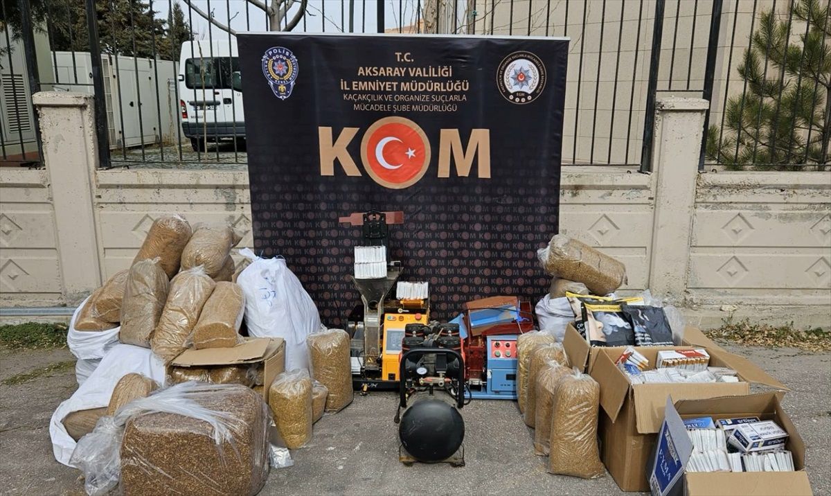 Aksaray\'da Kaçak Sigara Operasyonunda 6 Zanlı Tutuklandı