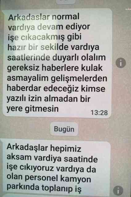Anagold Madencilik'in taşeronu Çiftay Şirketi, işçilere çağrıda bulundu Anagold Madencilik'in taşeronu Çiftay Şirketi, işçilere çağrıda bulundu