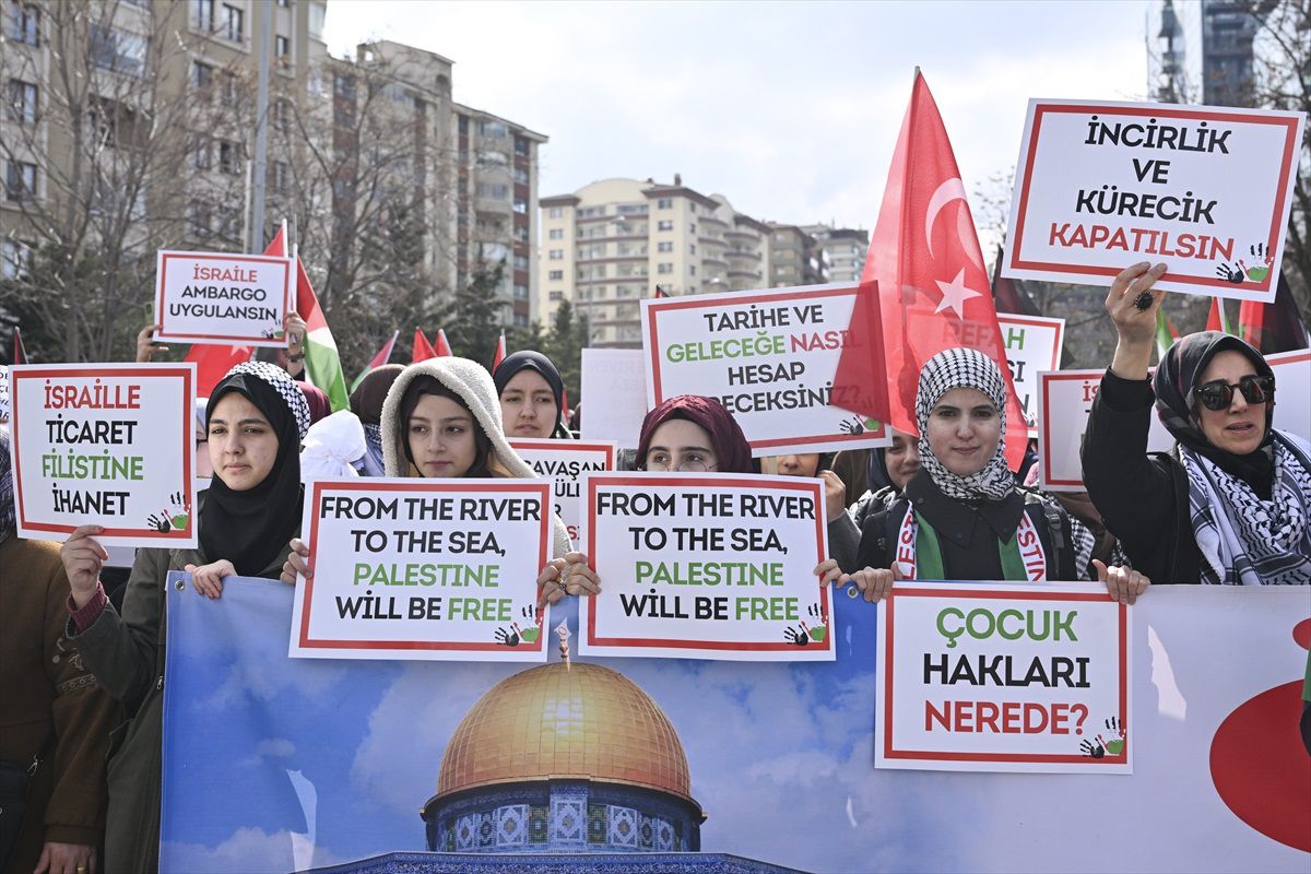 Ankara\'da İsrail\'e Karşı Protesto Gerçekleştirildi