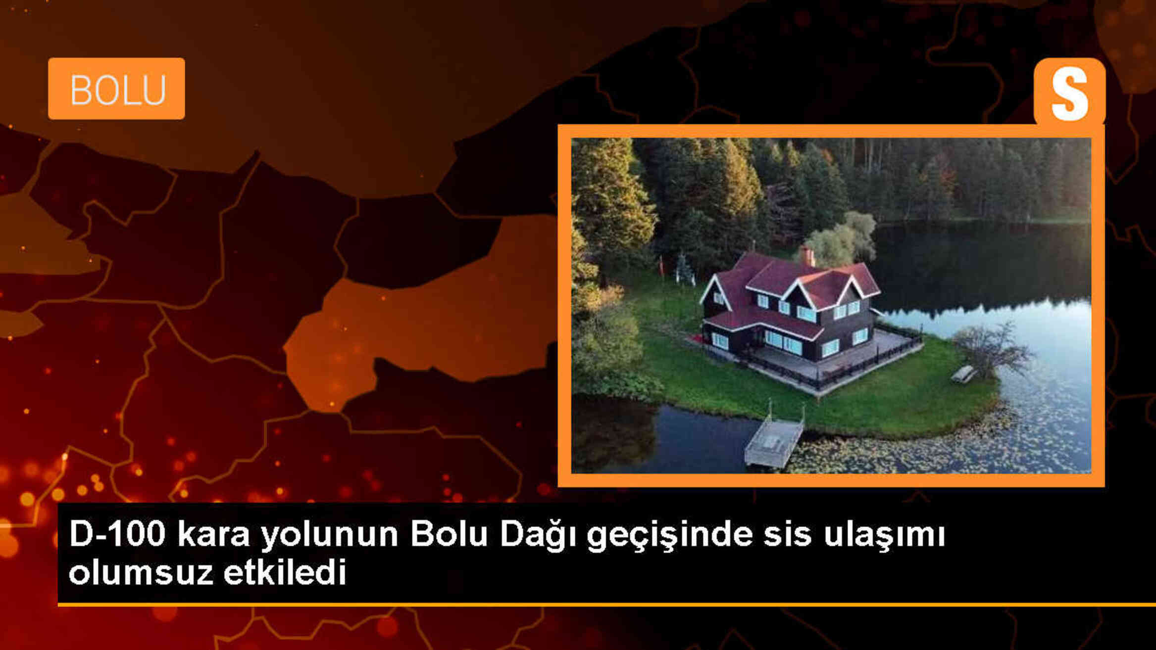 D-100 Karayolu\'nda Bolu Dağı geçinde sis nedeniyle görüş mesafesi düştü