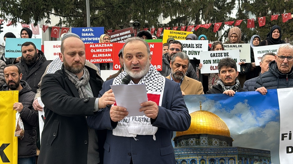 Sakarya\'da İsrail\'in Gazze\'ye yönelik saldırıları kınandı