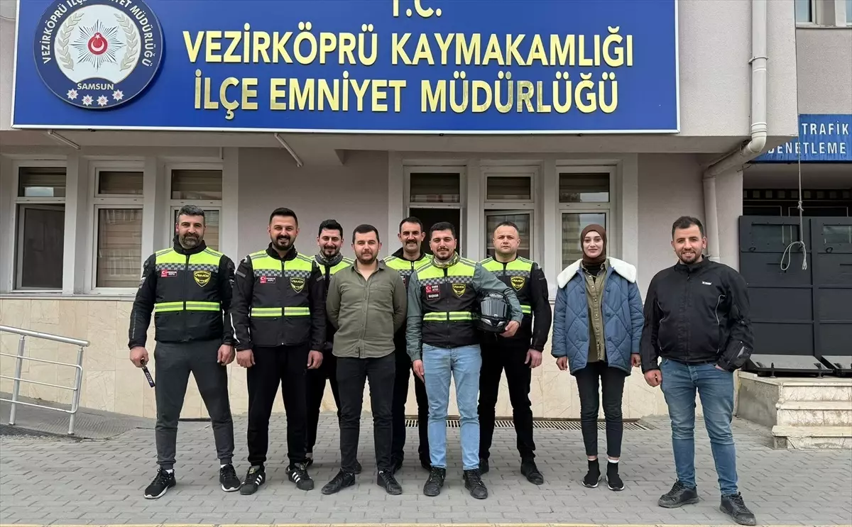 Samsun\'da motosiklet sürücüleri farkındalık turu attı