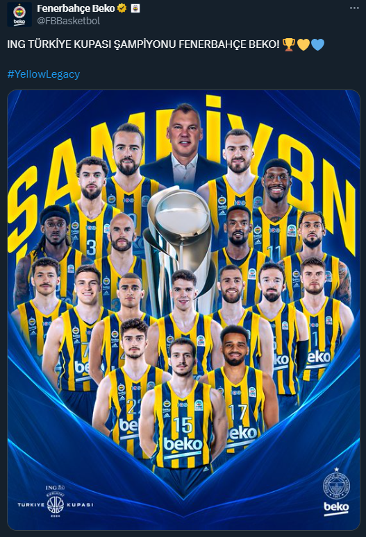 Fenerbahçe Beko, Türkiye Kupası şampiyonu oldu