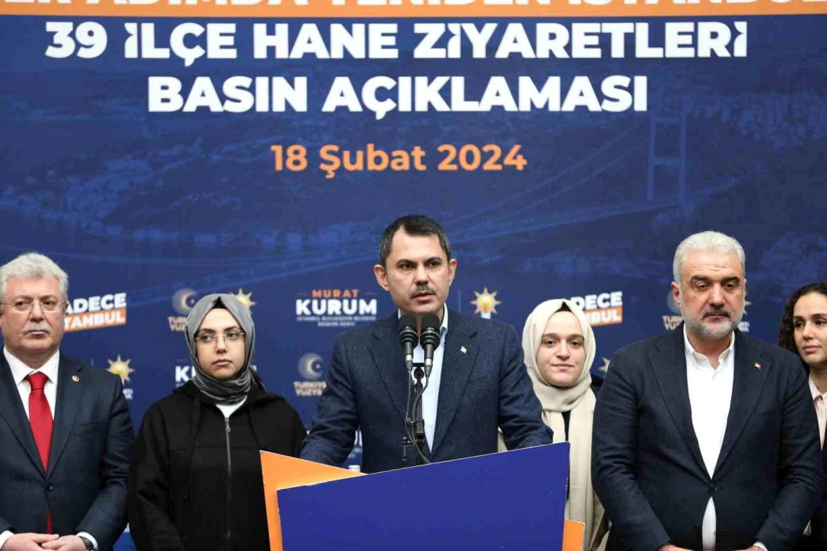 AK Parti İBB Başkan Adayı Murat Kurum Üsküdar\'da Hane Ziyaretleri Programına Katıldı