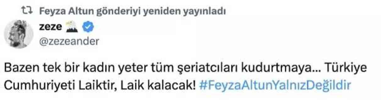 Feyza Altun'un küfürlü şeriat paylaşımı ortalığı karıştırdı! 'Tutuklansın' etiketi kısa sürede gündem oldu