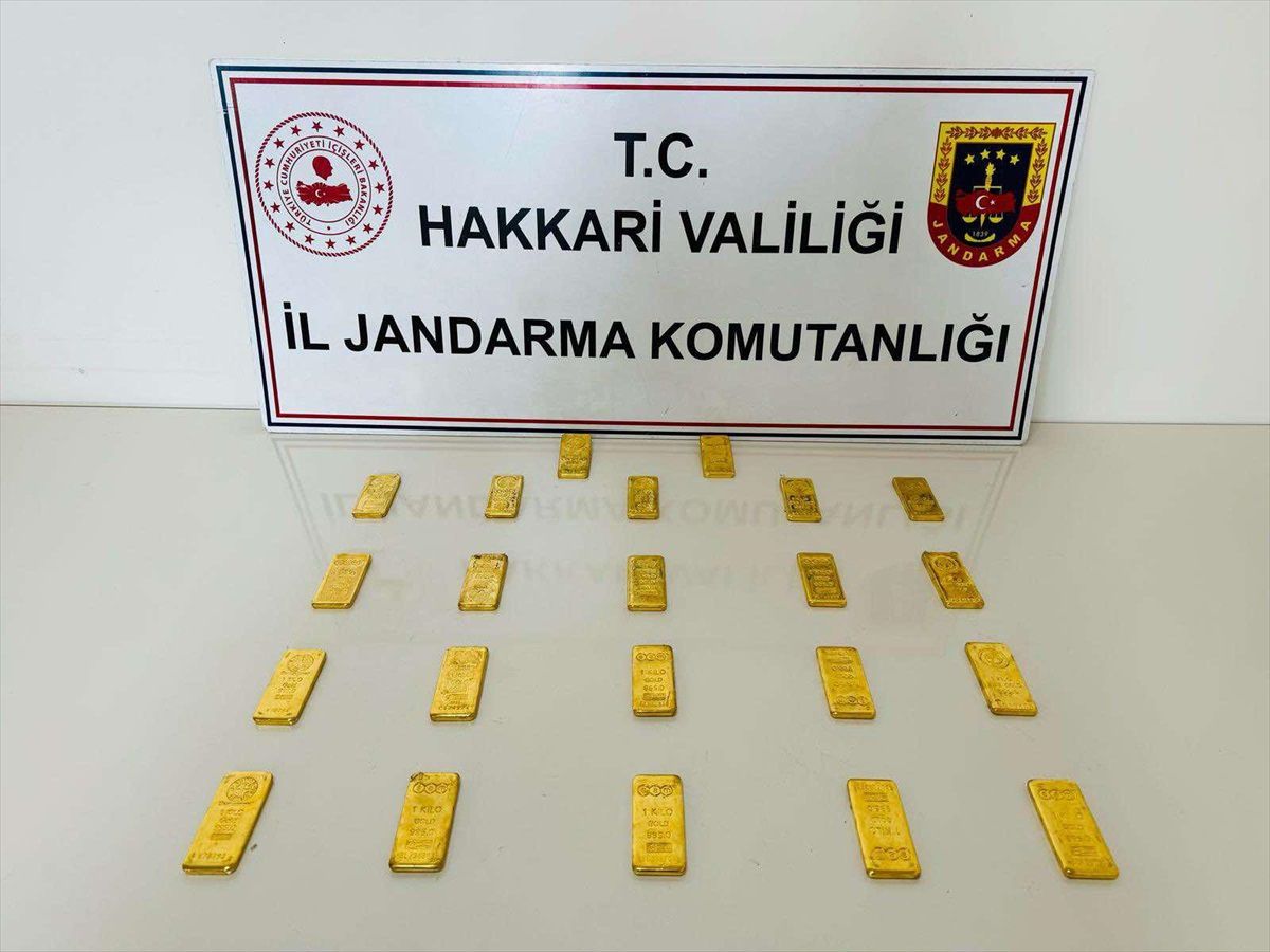 Yüksekova\'da yasa dışı yollarla getirilen 22 kilogram külçe altın ele geçirildi