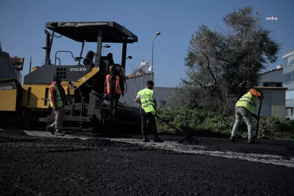 Kuşadası Belediyesi Kadınlar Denizi Mahallesi'nde Asfalt Çalışmalarına Devam Ediyor