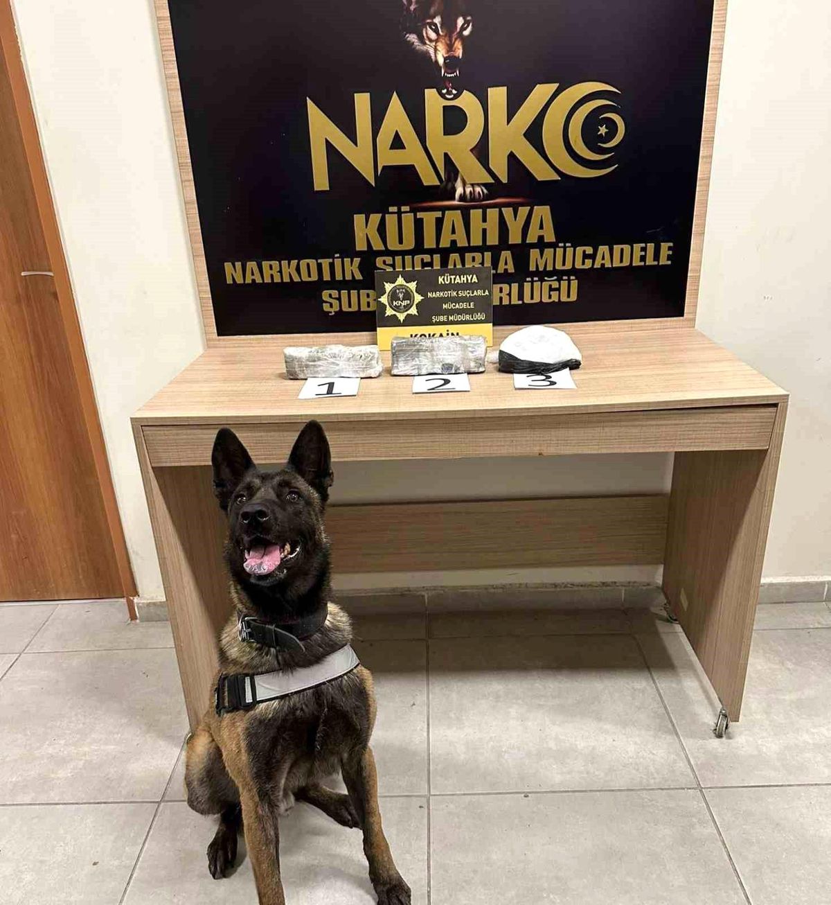 Kütahya\'da durdurulan araçta bin 600,16 gram kokain ele geçirildi