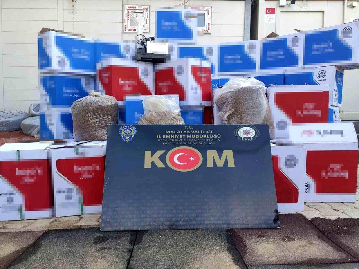 Malatya\'da 778 bin adet gümrük kaçağı makaron ele geçirildi
