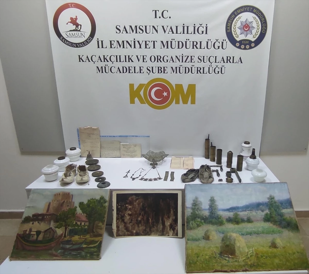 Samsun\'da Tarihi Eser Operasyonu: 42 Obje Ele Geçirildi, 2 Kişi Gözaltına Alındı