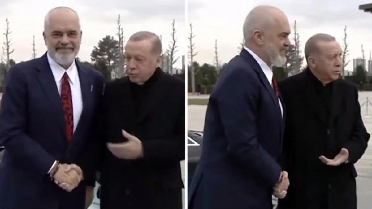 Arnavutluk Başbakanı Rama\'nın kaban giymemesi Cumhurbaşkanı Erdoğan\'ı şaşırttı: Ne yapacağız, üşümüyor mu?