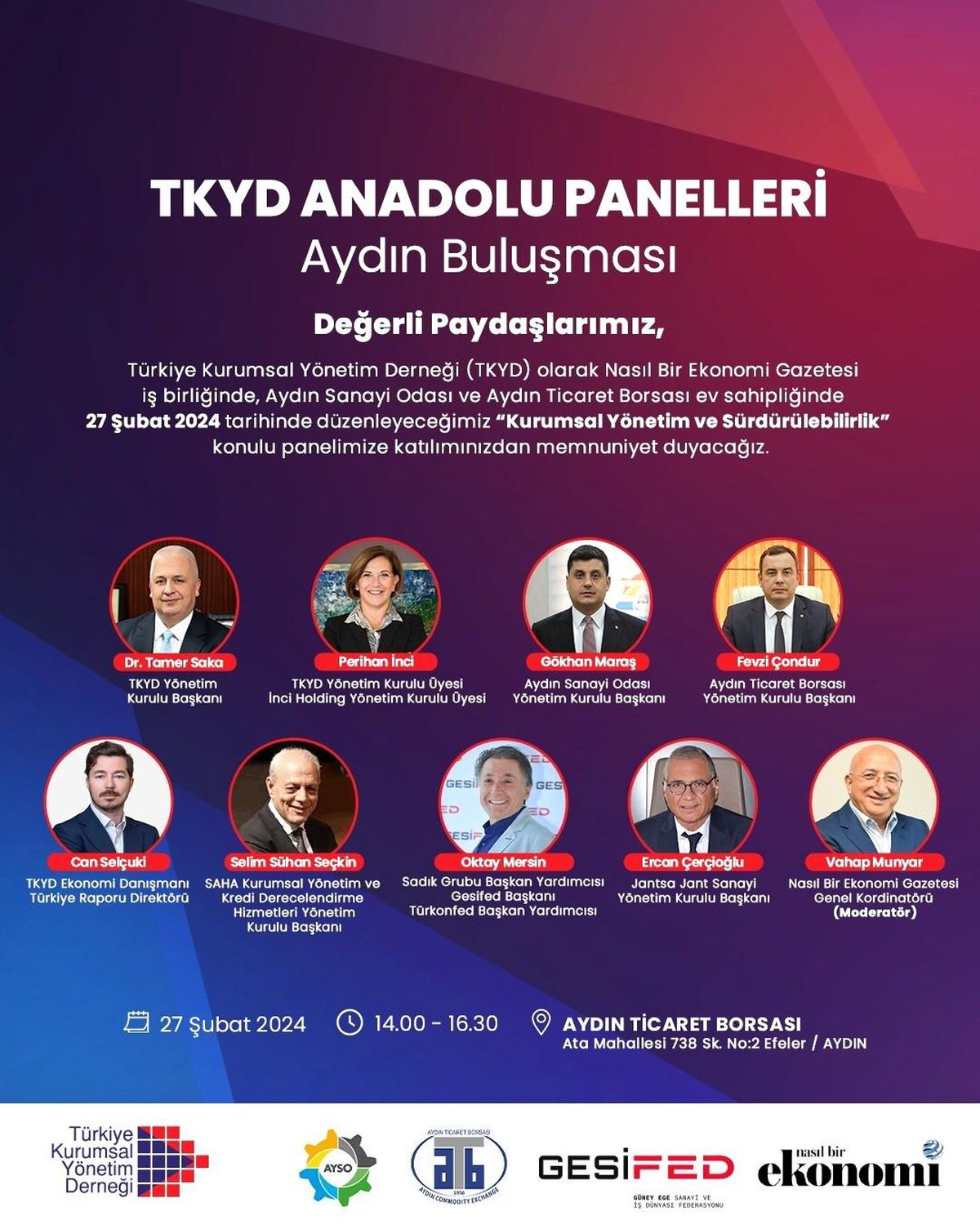 TKYD, Aydın\'da Anadolu Panelleri düzenliyor