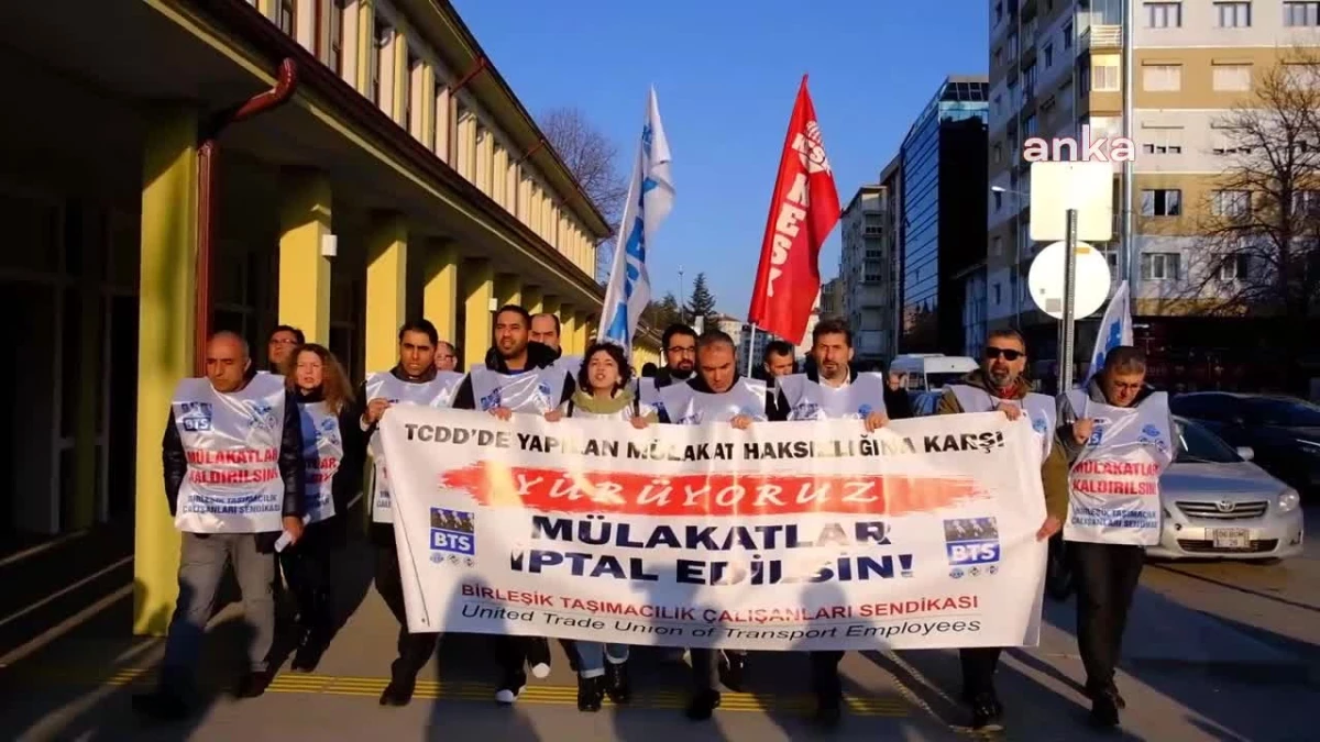 BTS Üyeleri TCDD Mülakatlarını Protesto Etmek İçin Yürüyüş Yaptı