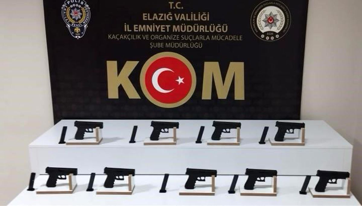 Elazığ\'da 9 adet ruhsatsız silah ele geçirildi, bir kişi tutuklandı