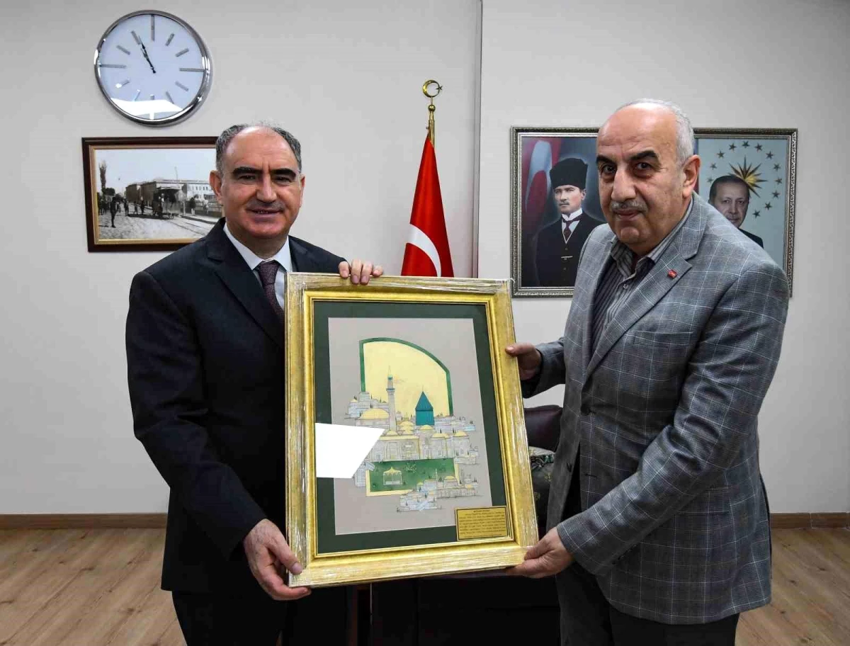 İHA Genel Müdürü Hamit Arvas, Konya Valisi Vahdettin Özkan\'ı ziyaret etti