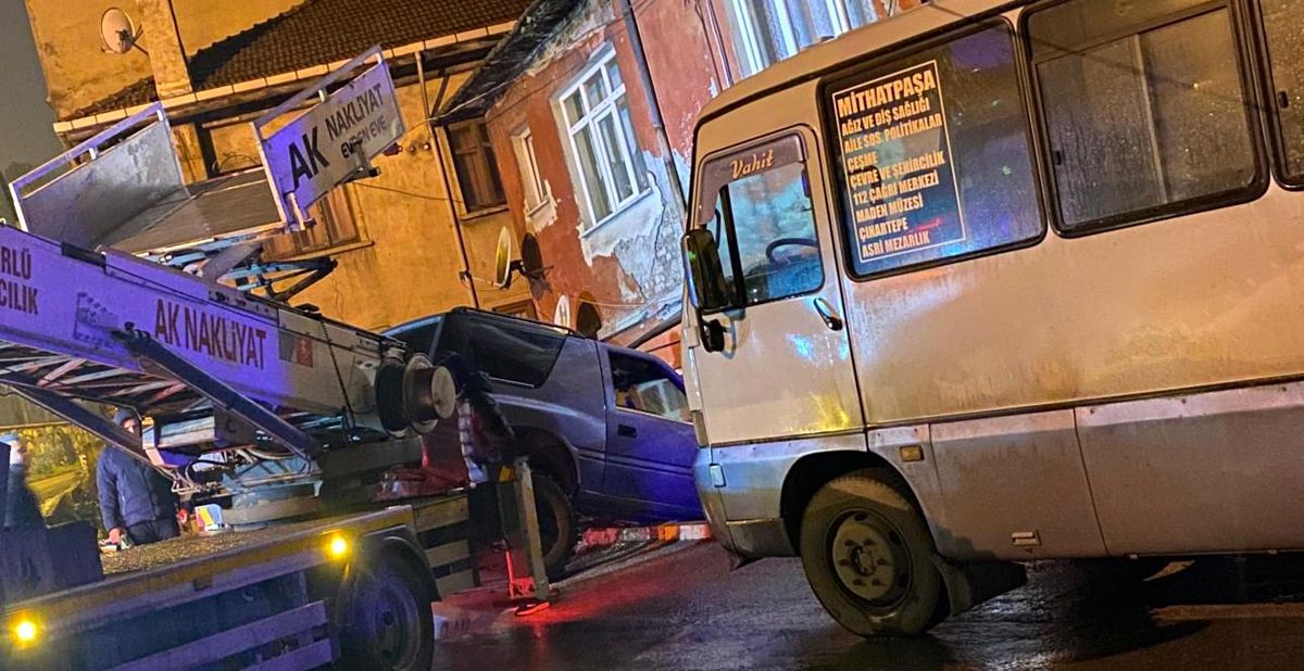 Zonguldak\'ta Cip Bir Evin Önüne Uçtu