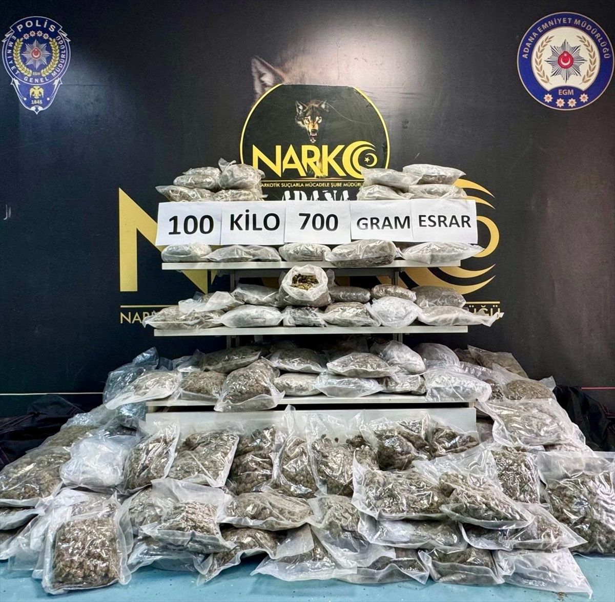 Adana\'da ahşap yüklü tırda 100 kilo 700 gram esrar ele geçirildi, sürücü tutuklandı
