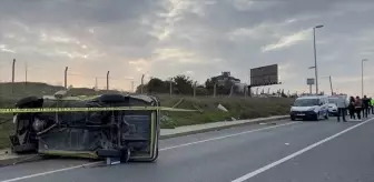 Silivri'de Otomobil Takla Atarak Kaza Yaptı, Sürücü Hayatını Kaybetti