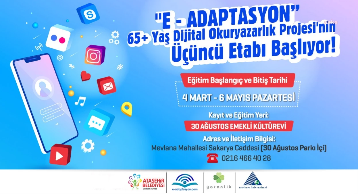 Ataşehir Belediyesi, Yeditepe Üniversitesi ve Yarenlik Yolu Platformu iş birliğiyle \'E-Adaptasyon Projesi\' başlıyor
