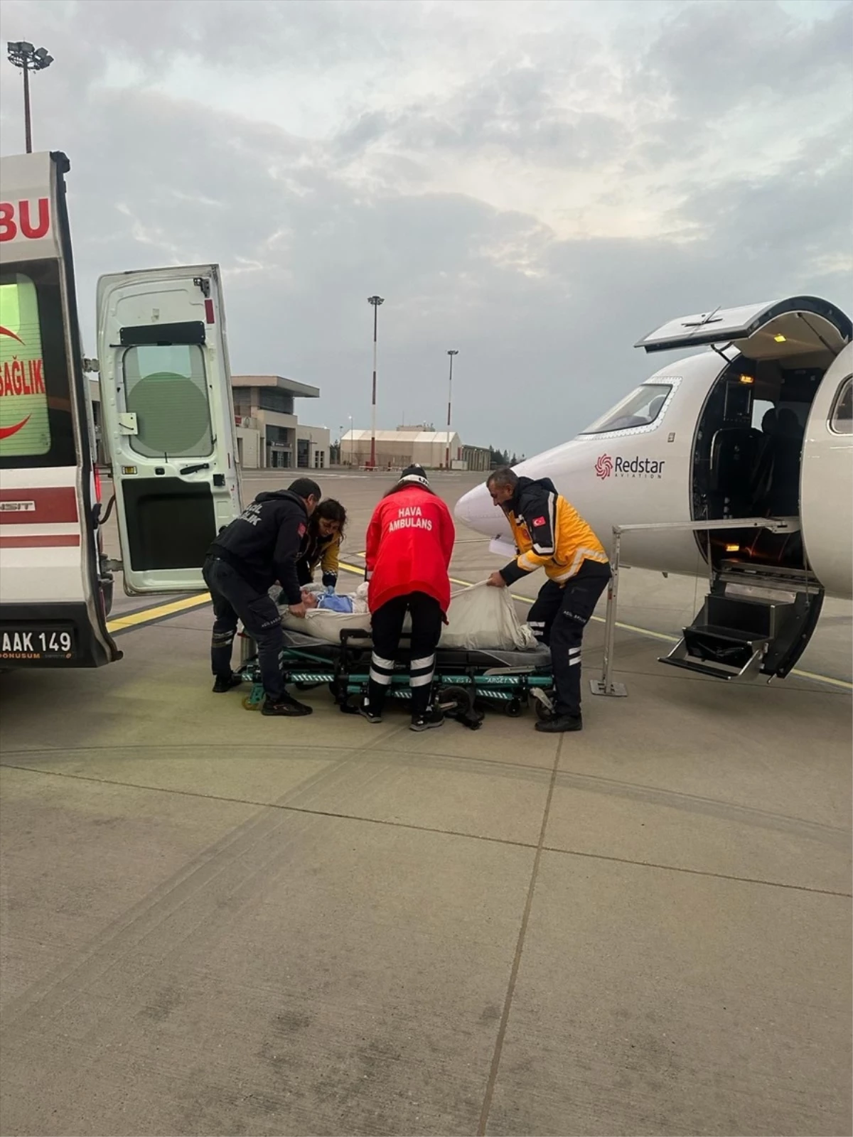Şırnak\'ta Aortik İntramural Hematom (IMH) Rahatsızlığı Bulunan Hasta Ambulans Uçakla Ankara\'ya Nakledildi
