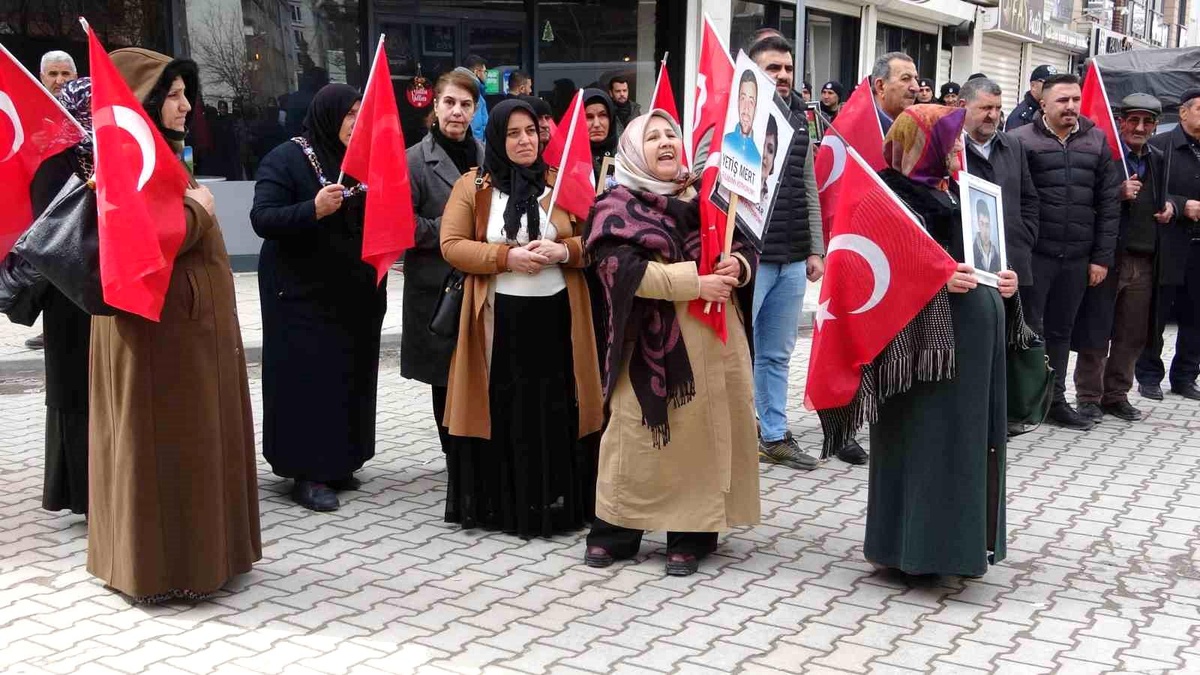 Van\'da PKK tarafından kaçırılan anne, evladını almadan HDP\'nin kapısından ayrılmayacak