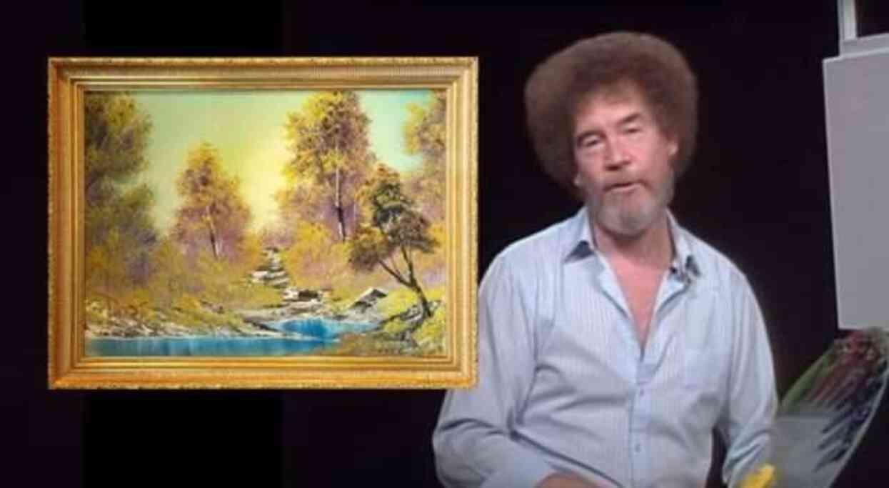 Bob Ross'un ilk tablosu 'Ormanda Yürüyüş' 9,8 milyon dolara satıldı