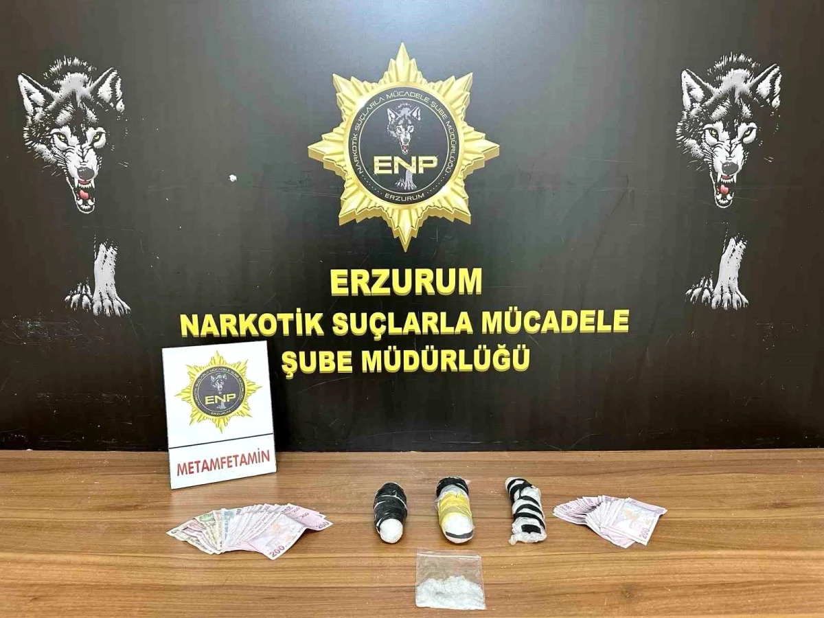 Erzurum Polisi 825,93 Gram Metamfetamin Ele Geçirdi