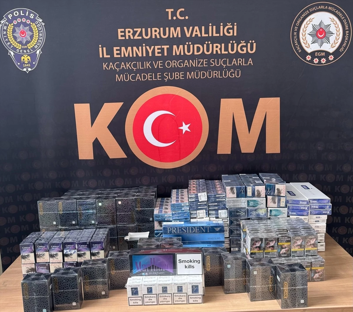 Erzurum\'da 1645 paket gümrük kaçağı sigara ele geçirildi, 1 zanlı tutuklandı