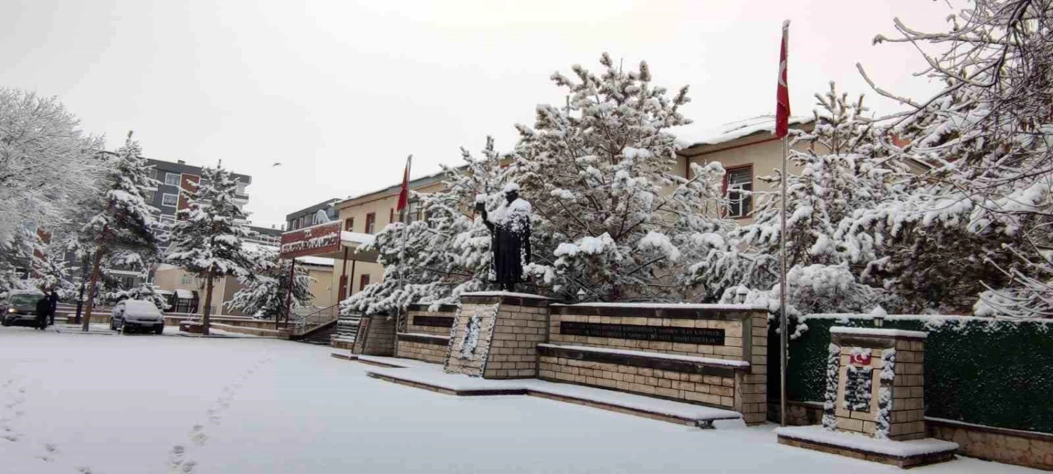 Erzurum\'un Aşkale ilçesinde kar yağışı
