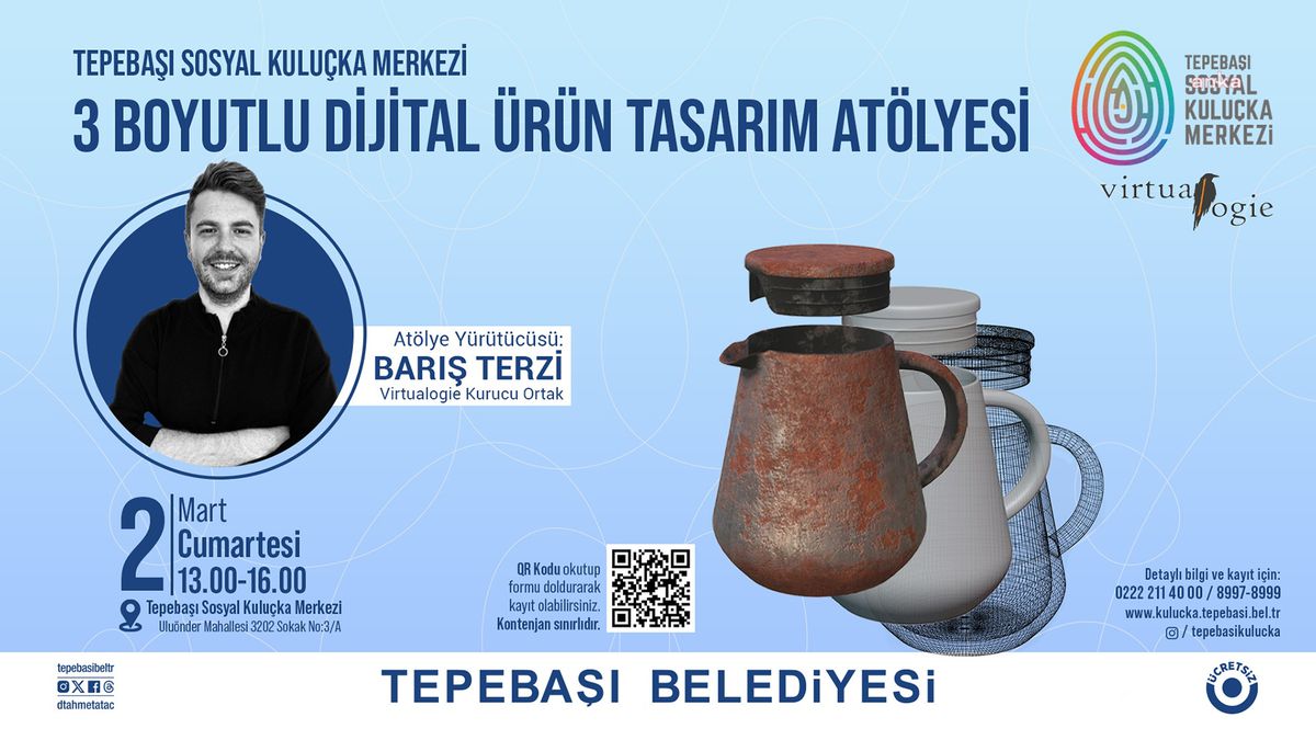 Tepebaşı Sosyal Kuluçka Merkezi\'nden \'3 Boyutlu Dijital Tasarım Atölyesi\'