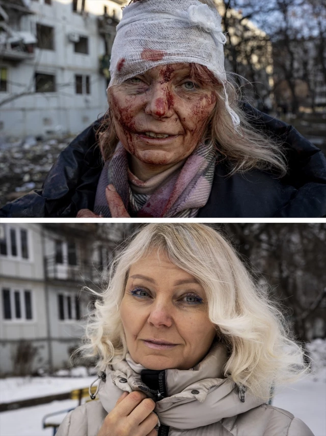Fotoğrafıyla Rusya-Ukrayna Savaşı'nın simgesi olmuştu! Olena Kurilo savaşın 2. yılında evine döndü