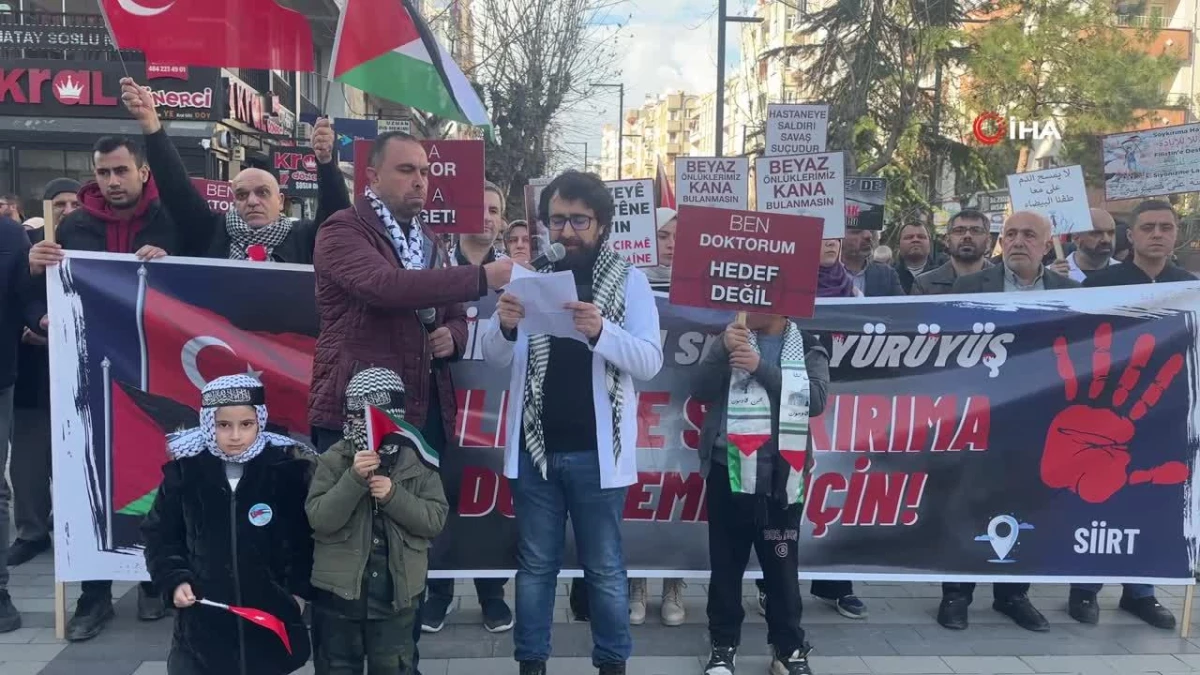 Doktorların İsrail\'e karşı sessiz yürüyüşü devam ediyor